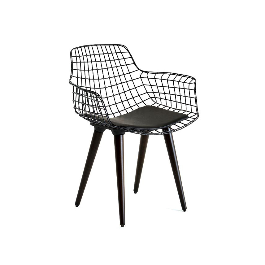 Azir Ahşap Ayaklı Tel Sandalye Vizyon Sandalye